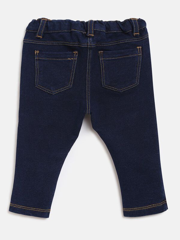 Printed Stretch Denim - Dark Wash image number 1